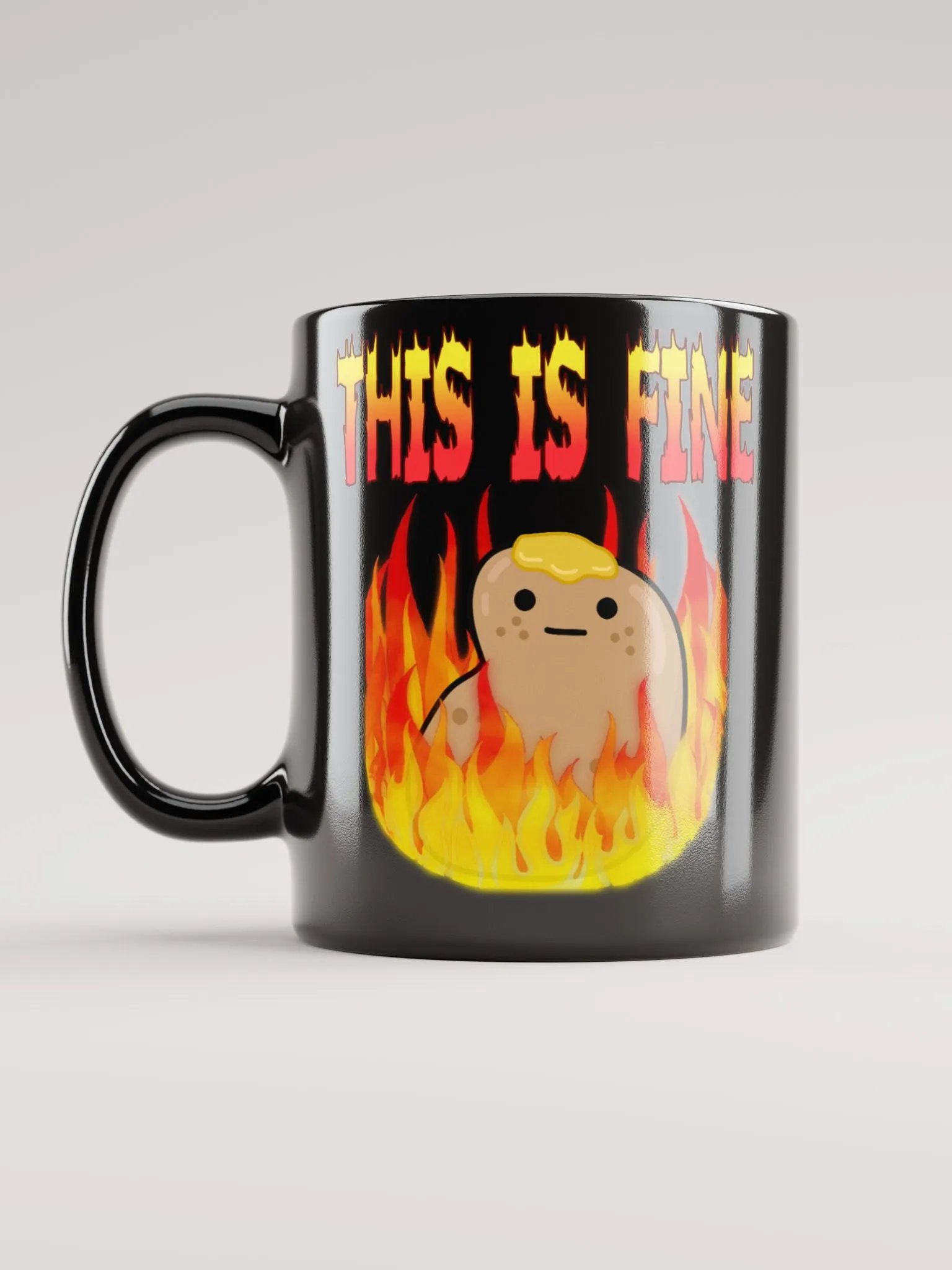 Black This Is Fine Mug product image (1)