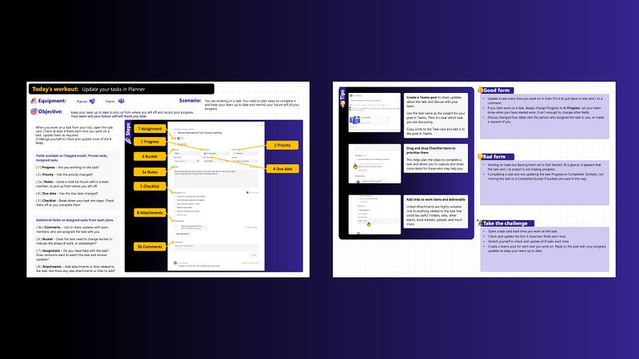 Update your tasks in Planner - Workout card product image (1)