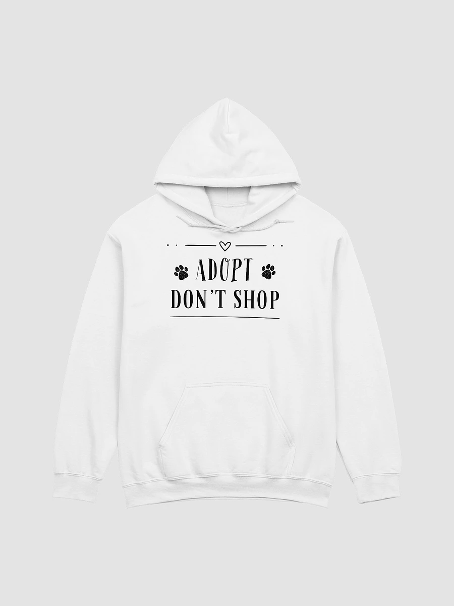 Adopt Don't Shop, black letters on Gildan 18500 Hoodie product image (21)