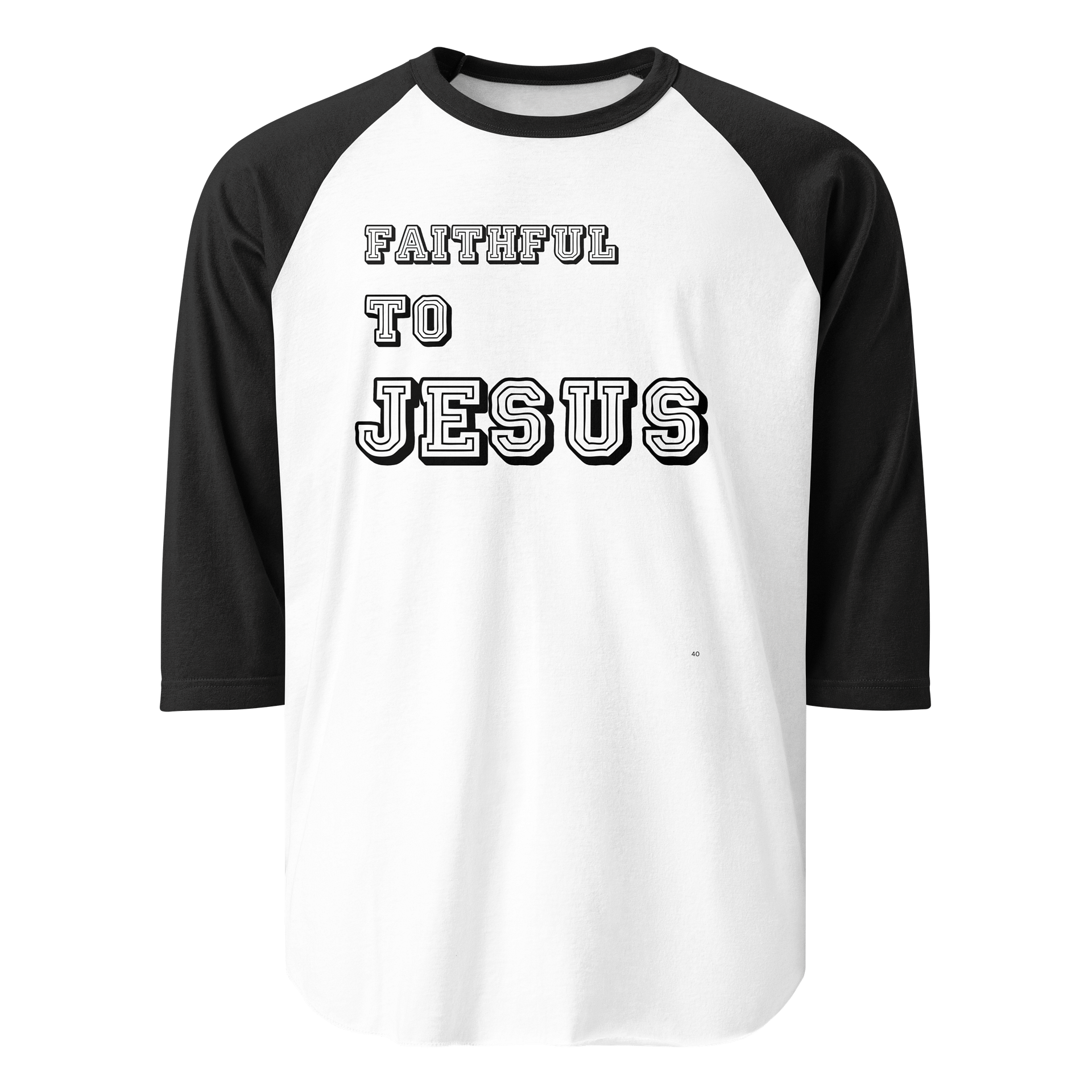 JESUS IS FAITHFUL Tultex Fine Jersey Raglan Tee product image (1)