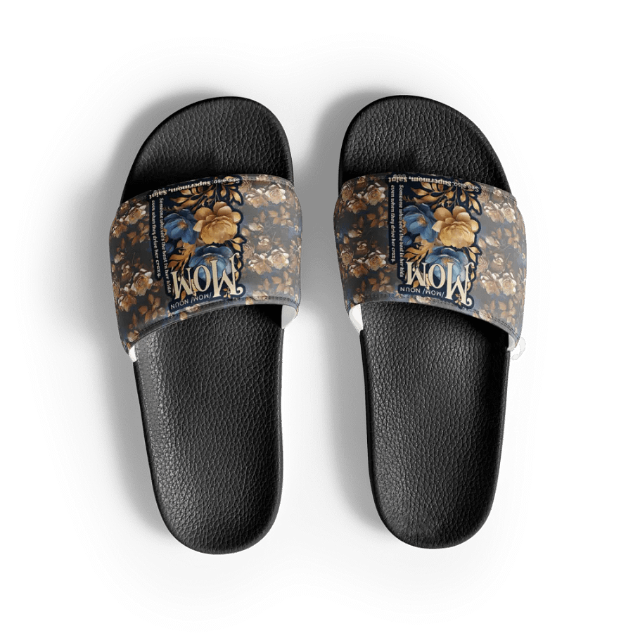 Funny Mom Floral All Over Print Slides product image (4)