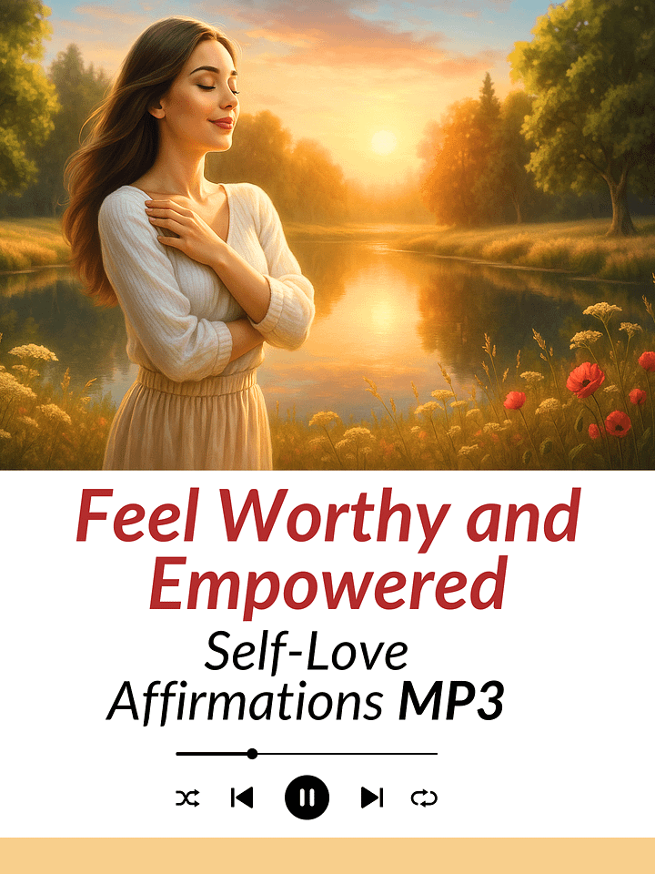 Self-Love and Self-Acceptance Affirmations: Feel Worthy, Calm, and Empowered | MP3 Audio Download product image (1)