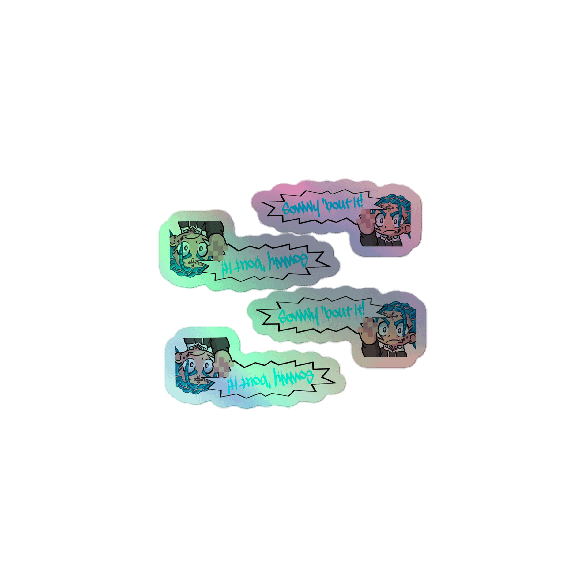 Sorry Bout It Holographic Stickers product image (1)
