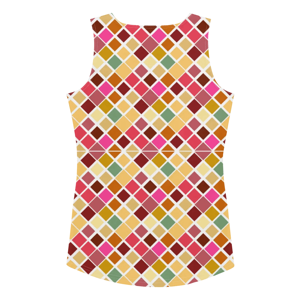 Colorful Square Pattern Design Tank Top - Ver 2 product image (2)