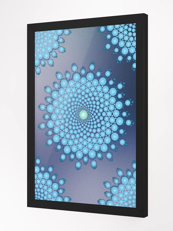 Blue Dot Mandala Framed High-Quality Matte Poster product image (3)