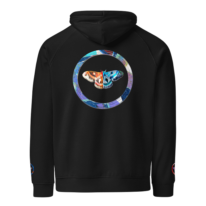 Moth SOL'S Eco Raglan Hoodie (Back Patch) with Embroidered Sleeves product image (2)