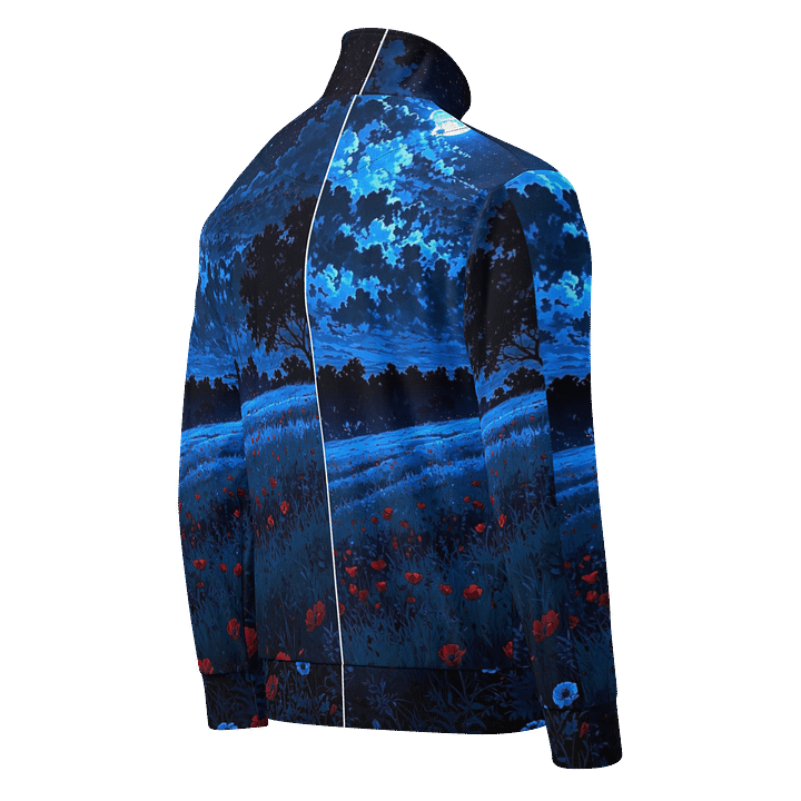 Moonlit Meadow Landscape Art Style Unisex Track Jacket product image (2)