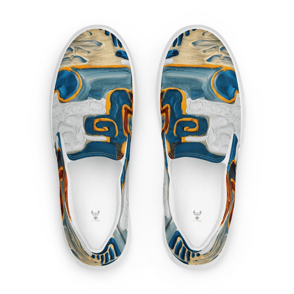 Women's "Combing the Clouds" Painted Canvas Slip-On Shoes product image (2)