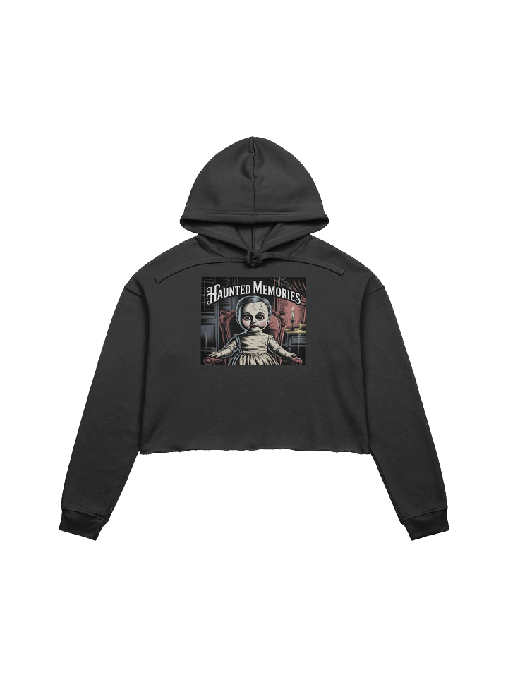 Midnight Veil Designs Women's Gothic Crop Hoodie - Haunted Memories Black - Free Shipping product image (1)