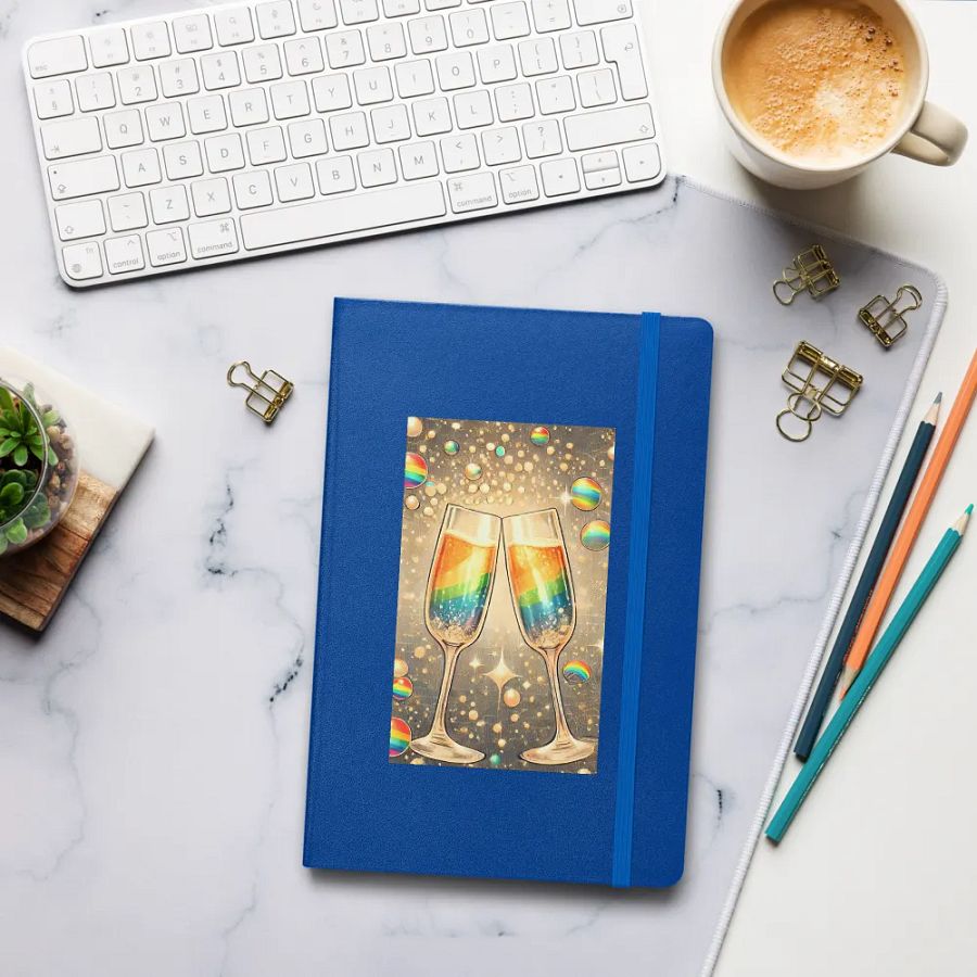 Rainbow Champagne Celebration Journal / Guestbook - BLUE product image (8)
