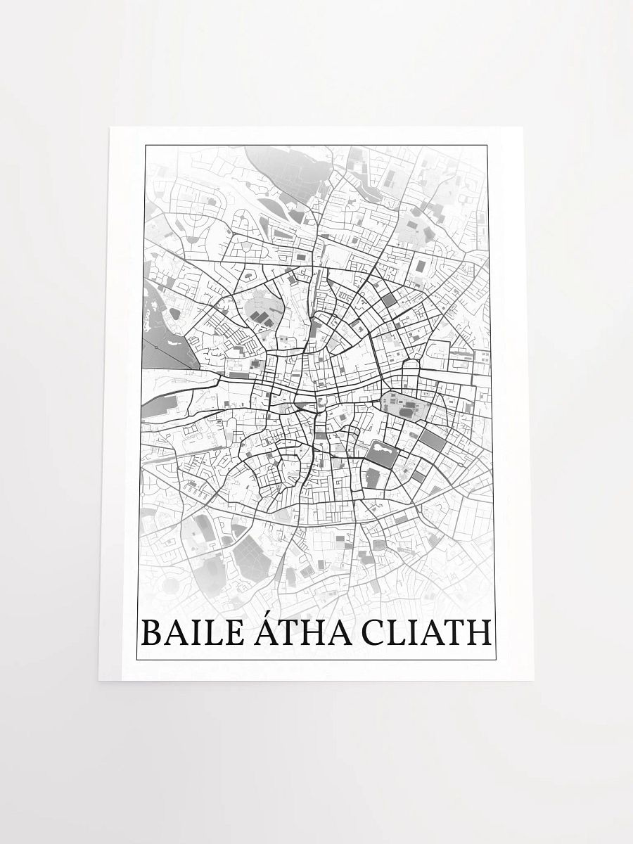 Baile Átha Cliath, Éire, city map print product image (19)