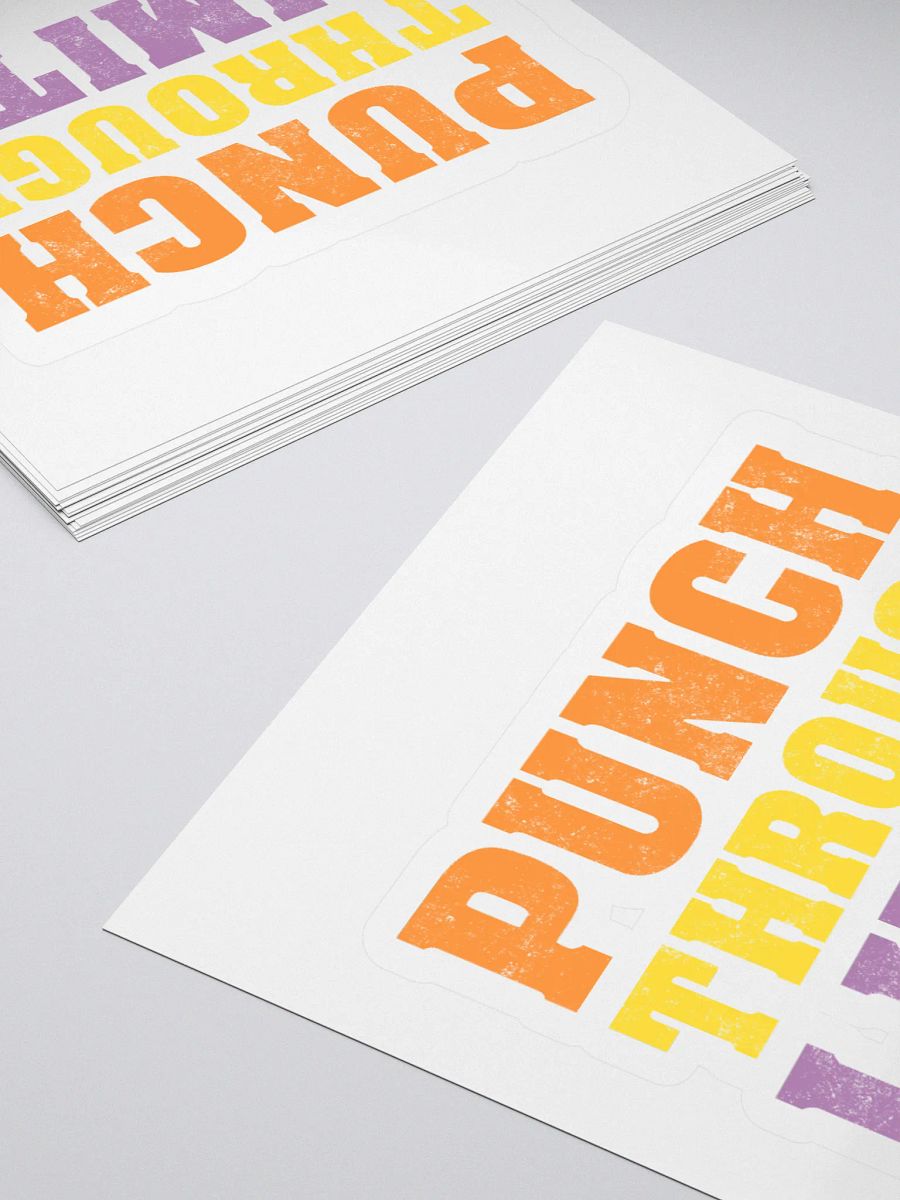 Punch Through Limits Kiss Cut Stickers product image (10)