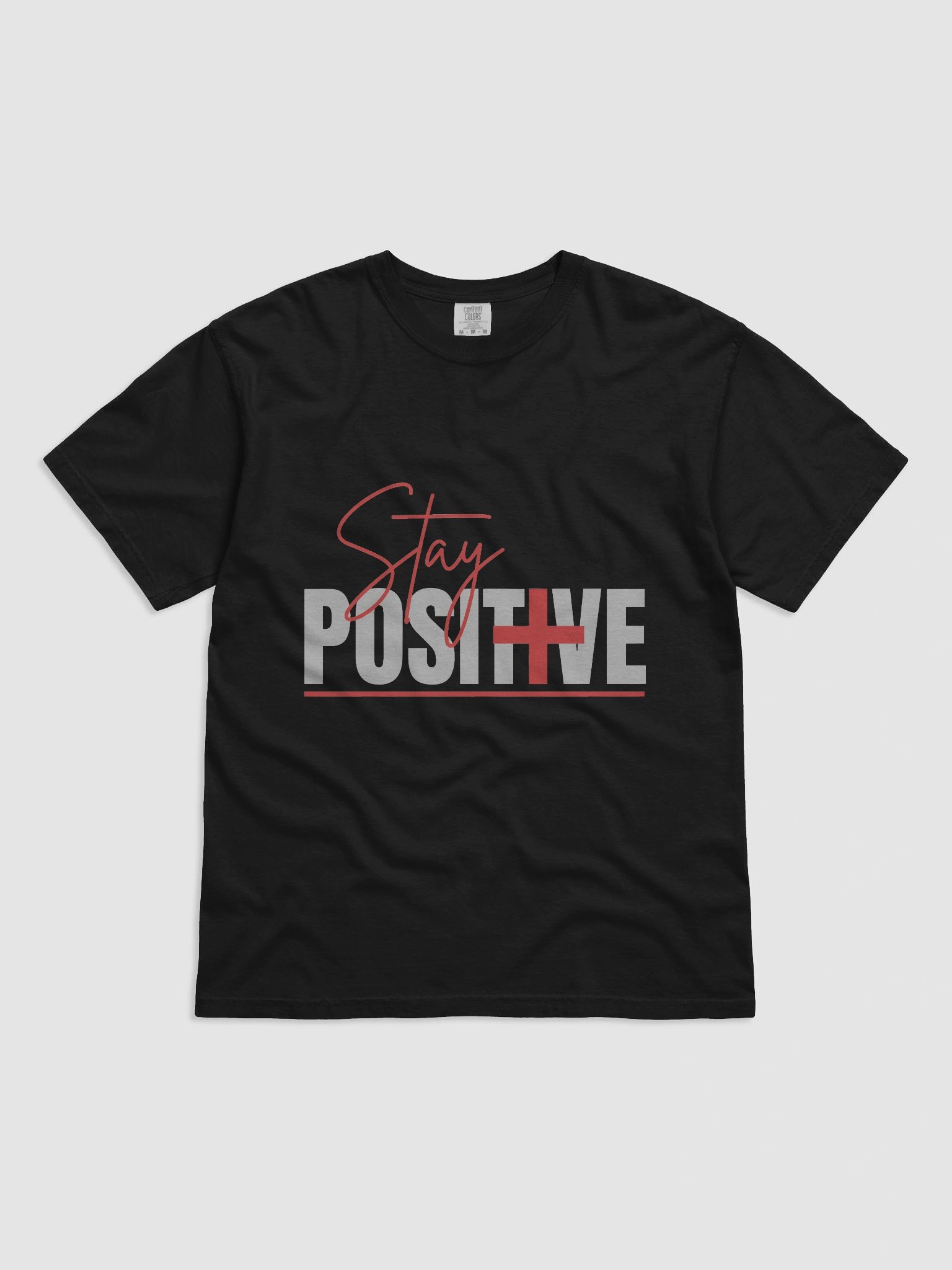 Stay Positive – Minimalist Red and Grey Inspirational Design product image (1)