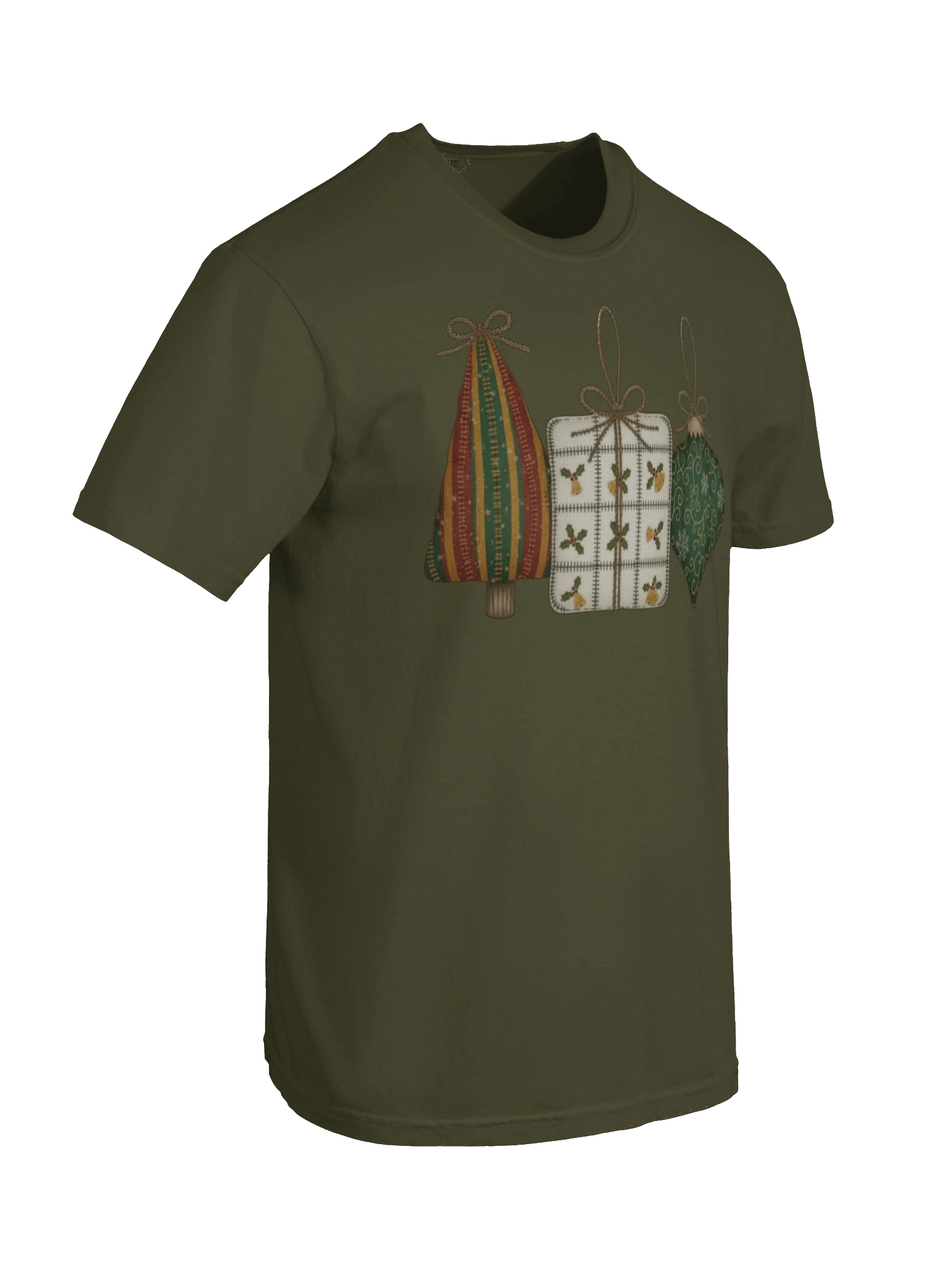 Cozy Patchwork Shirt – Vintage Christmas Look | Seasonal Tee product image (75)