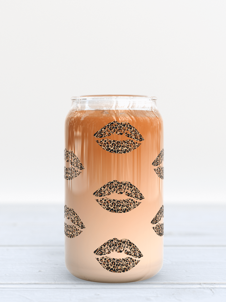 Leopard Print Kiss Glass Can product image (1)