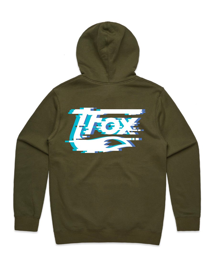 FOX GLITCH HOODIE- ARMY product image (2)