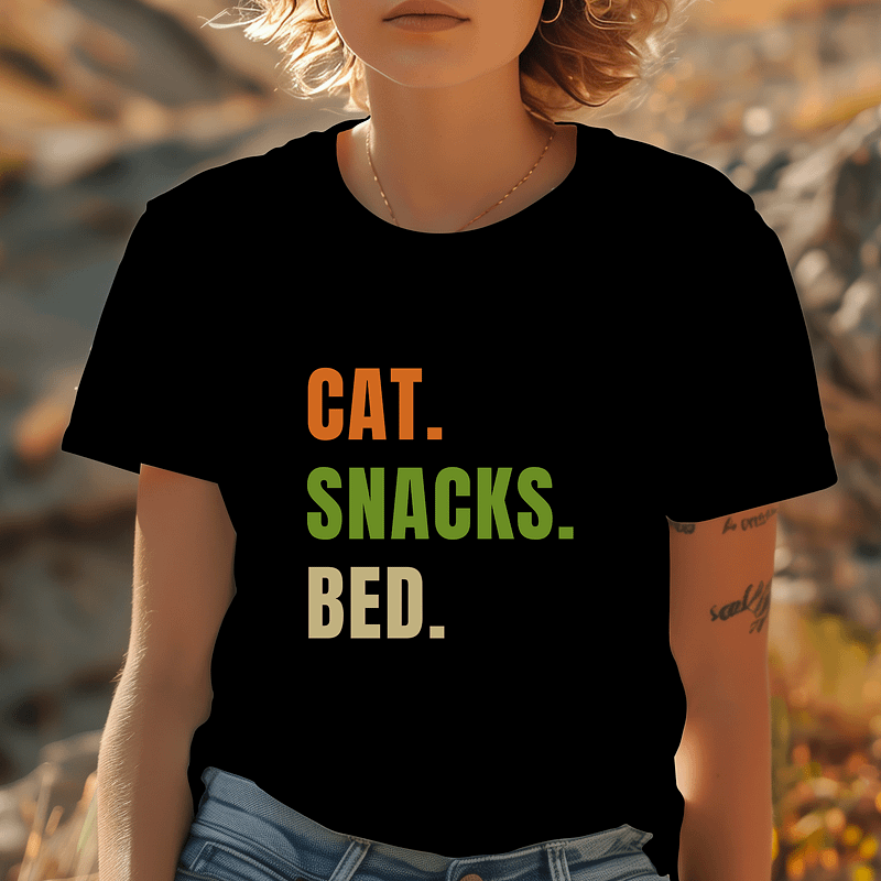 Cat Snacks Bed T-Shirt