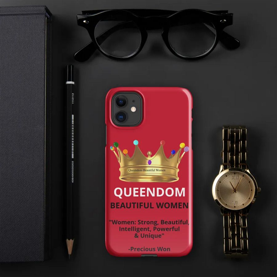 Queendom Beautiful Women iPhone® Snap Case (Crown-Red) product image (6)