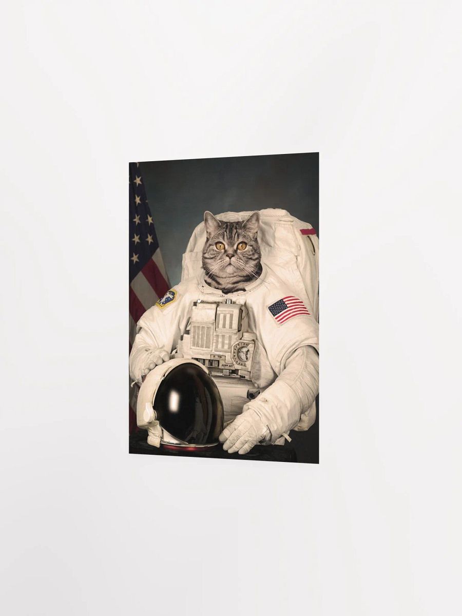 Cat Astronaut, NASA photo — space collage poster, astronaut photo portrait, digital collage, space poster product image (7)