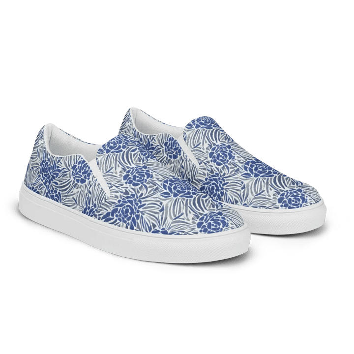 Blue Roses Woman Canvas Shoes product image (2)