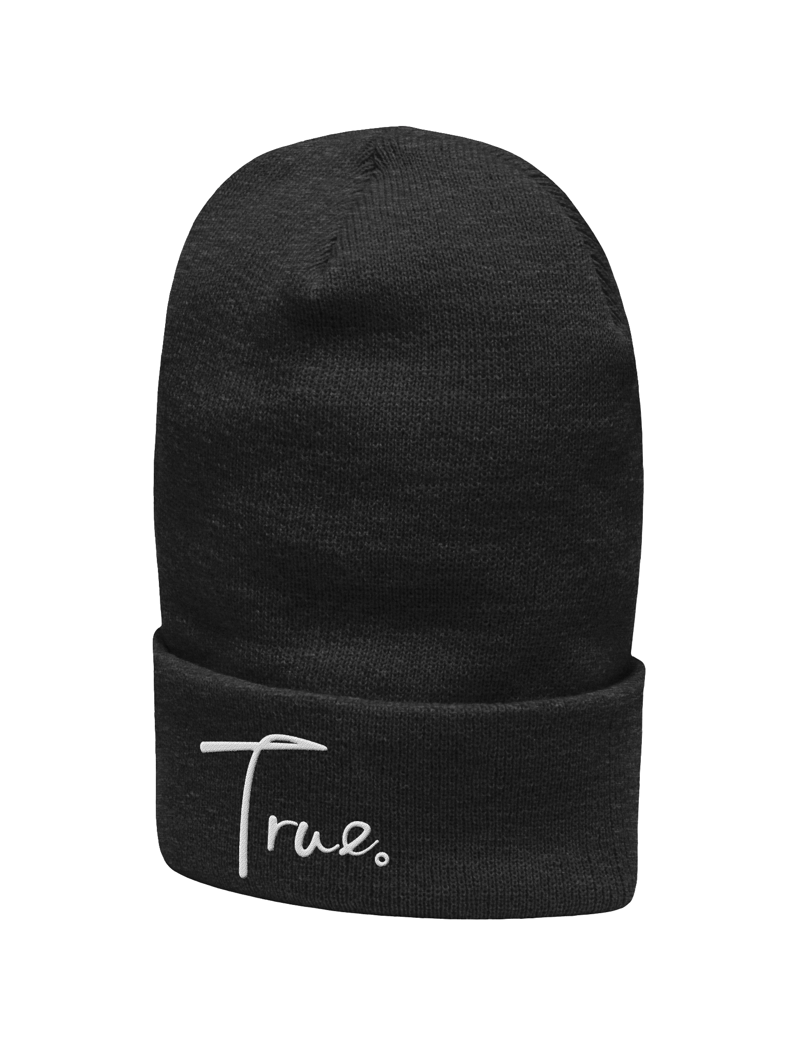 Edge Beanie — in Dark Charcoal + Whisper White product image (2)