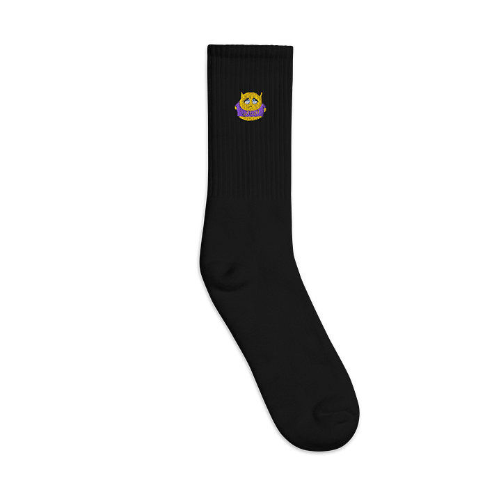 Got Bean? Cartoon Embroidered Socks Black product image (1)