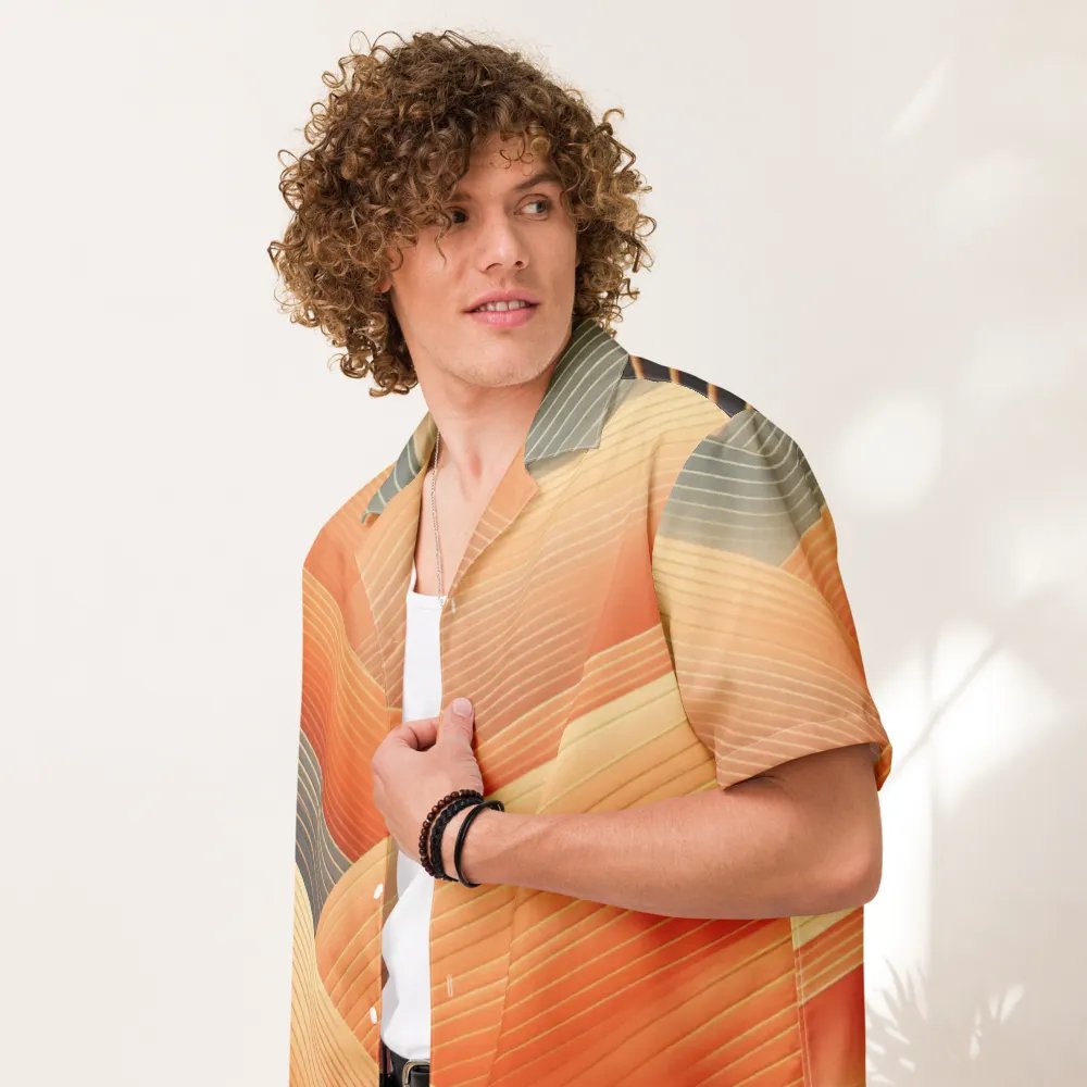 Men's Full-Print-7 Orange Hawaiian Shirt product image (8)