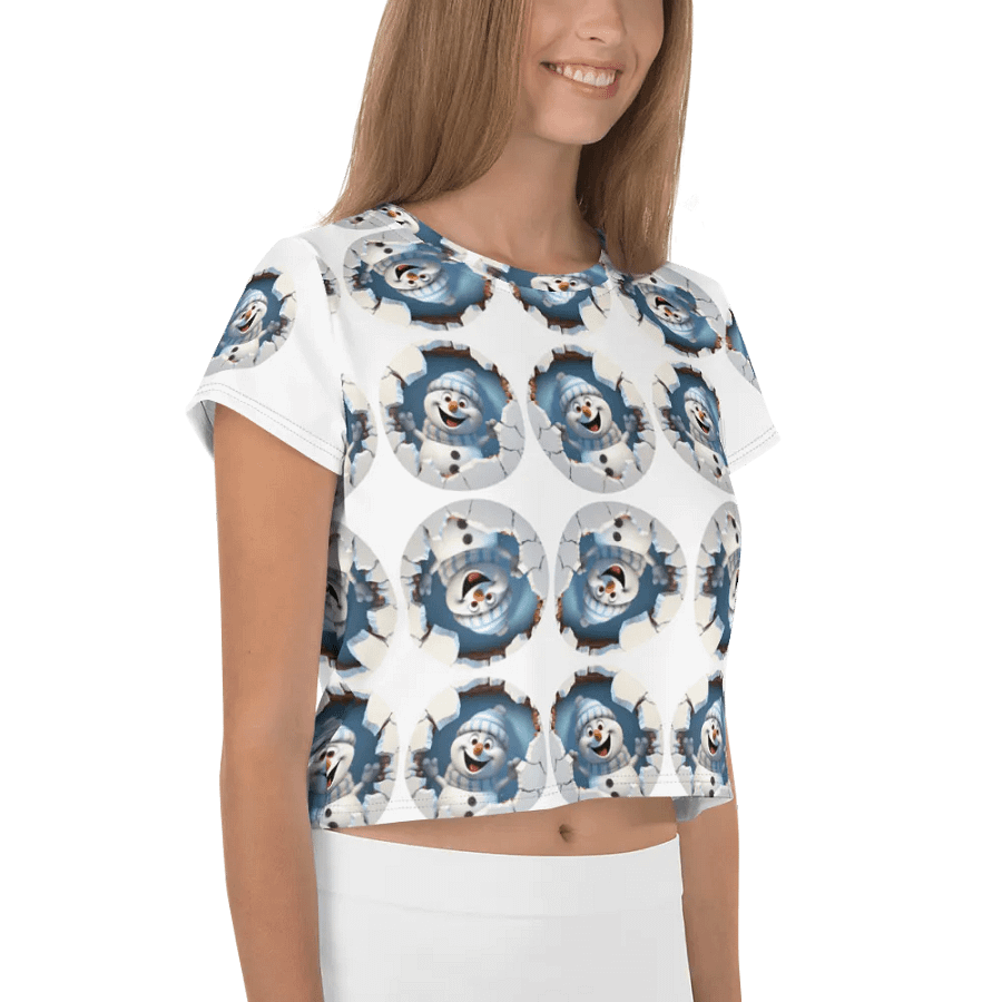 Frosty Friends All-Over Crop Tee product image (8)
