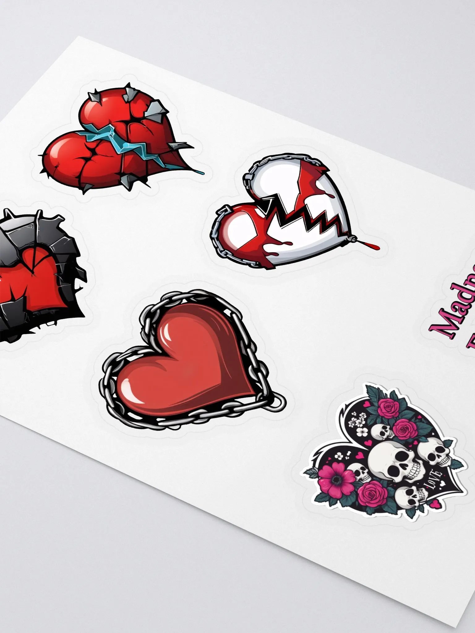 Red Heart Alt Girl Sticker Set - Collector's Sticker Pack product image (3)