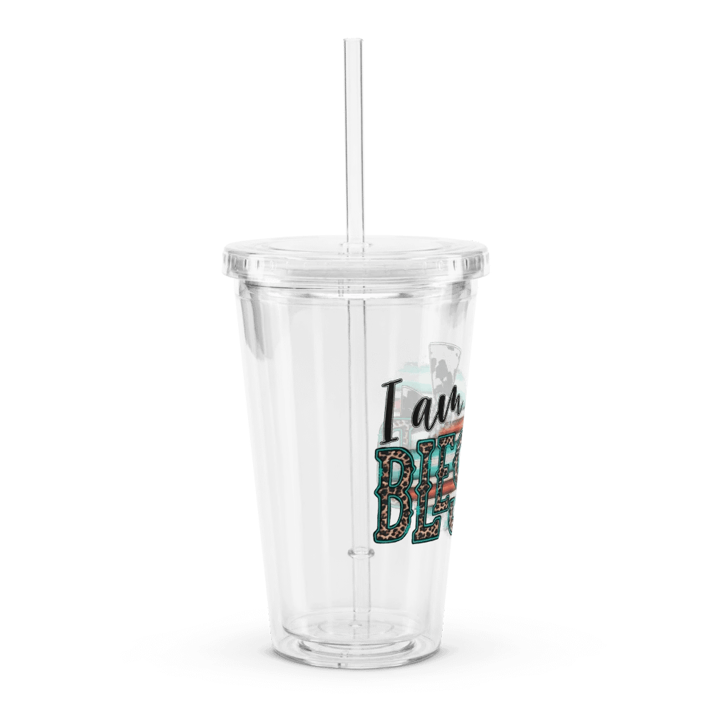 I Am Blessed - Double Wall Clear Plastic Tumbler product image (3)