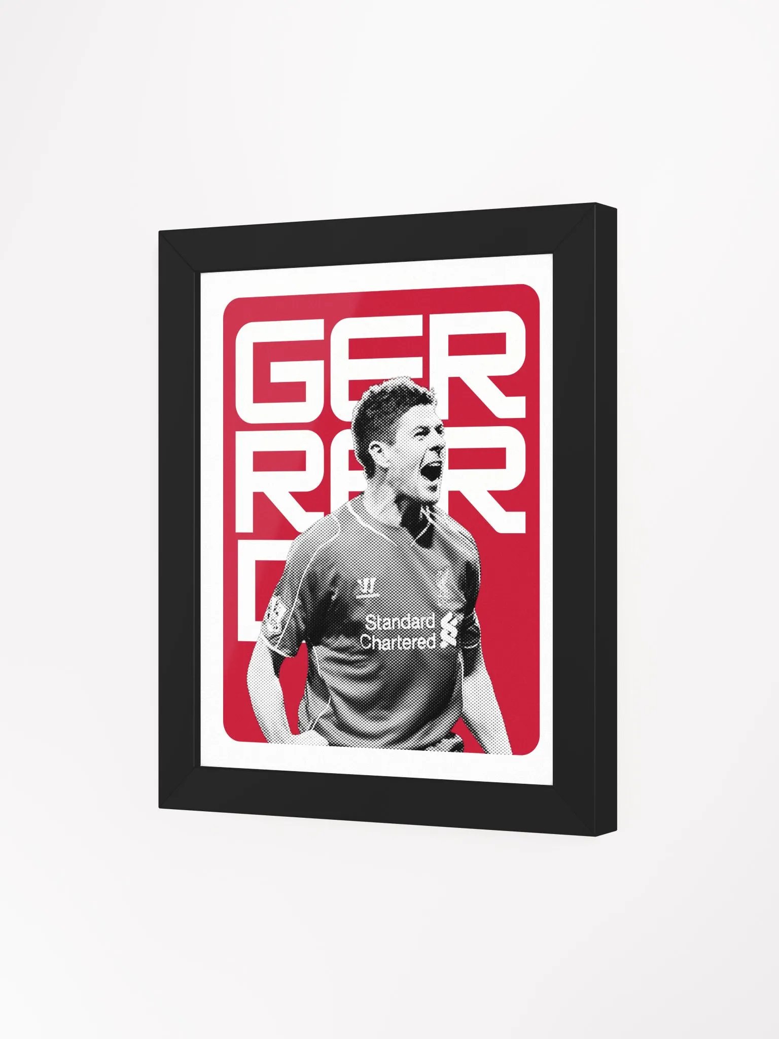 Steven Gerrard BW Liverpool Name Art Framed Print product image (3)