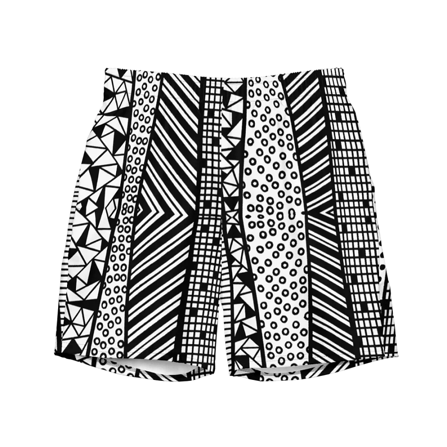 Modern pattern in black and white Swim Trunks product image (4)