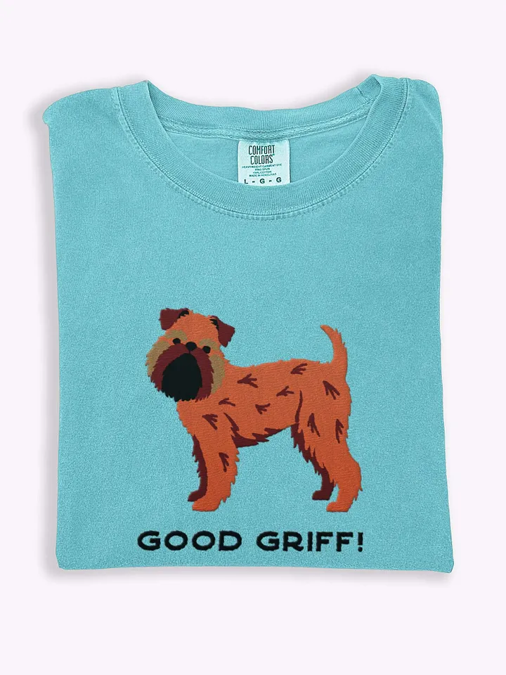 Good Griff T-Shirt(Embroidered) of a Brussels Griffon(Red) product image (1)