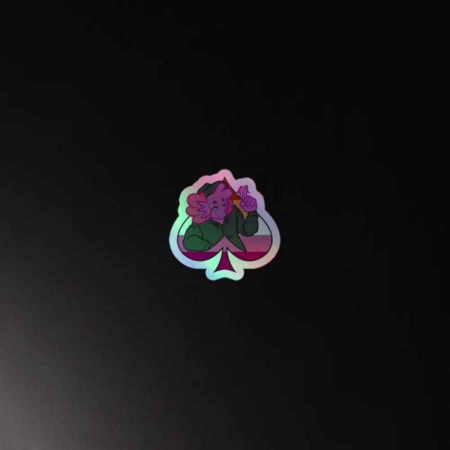 Lesbian in Spades | Kiss-Cut Holo Sticker product image (2)