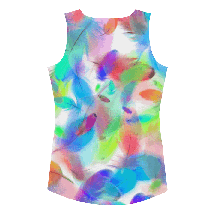 Colorful Feather Pattern Design Tank Top - v2 product image (2)