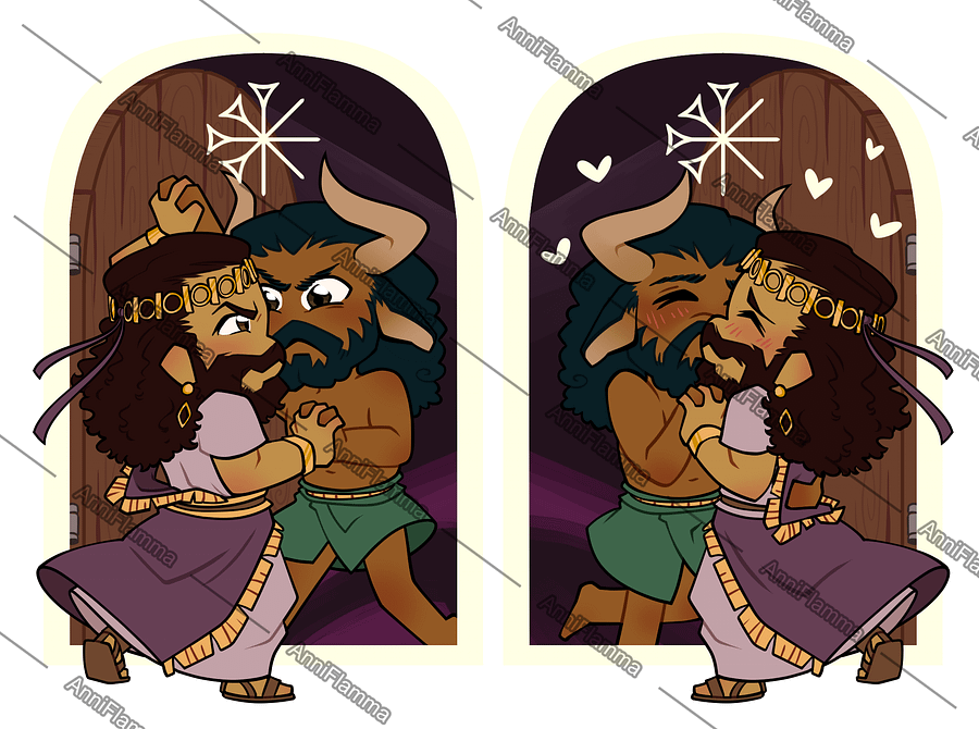[PRE-ORDER] The Bronze Age Lovers Bundle | Double-Sided Acrylic Keychains product image (5)