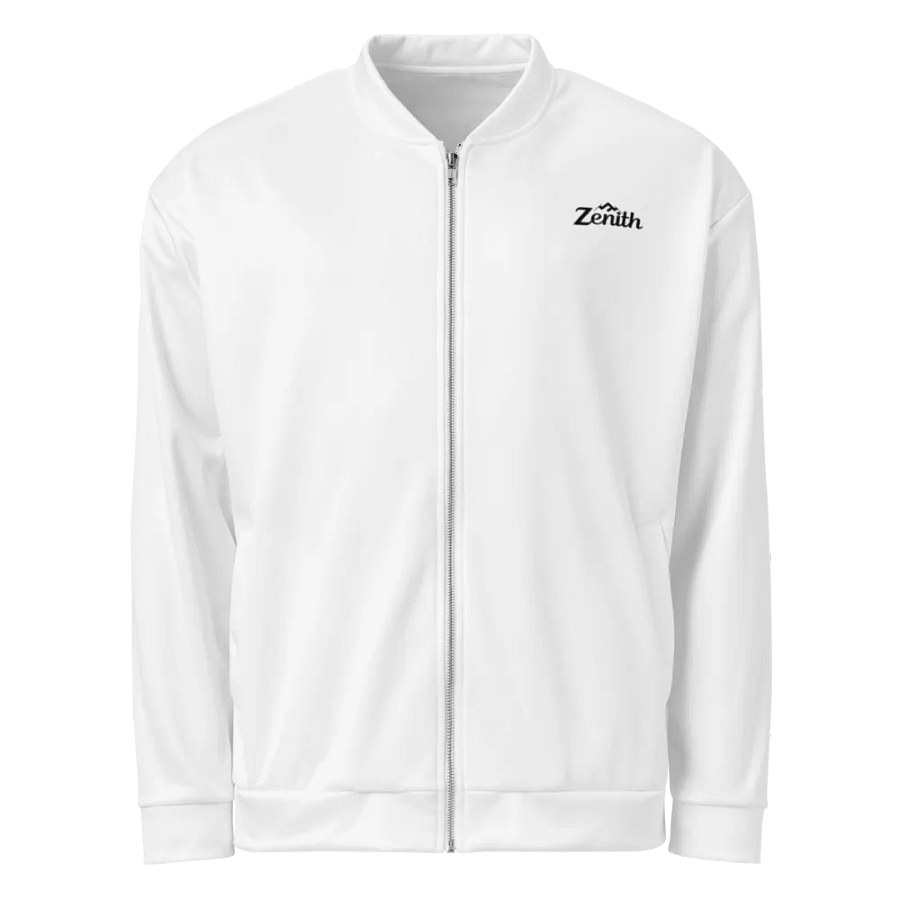 Zenith Unisex White Bomber Jacket - Stylish and Versatile product image (1)