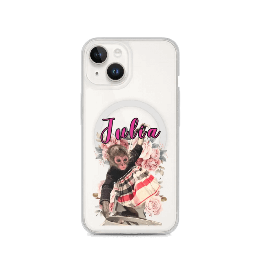 Funda transparente para iPhone® Julia's Floral Monkey Dress product image (4)