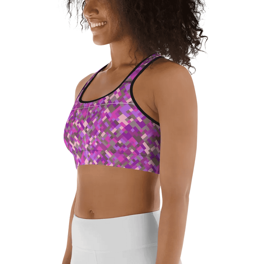Colorful Mosaic Pattern Sports Bra - v5 product image (4)