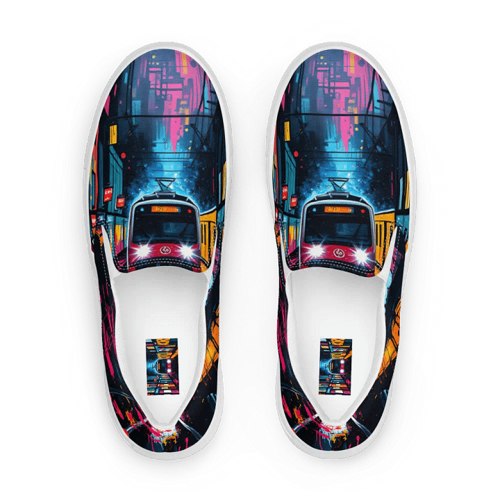 Women's Neon City Canvas slip on shoes product image (1)