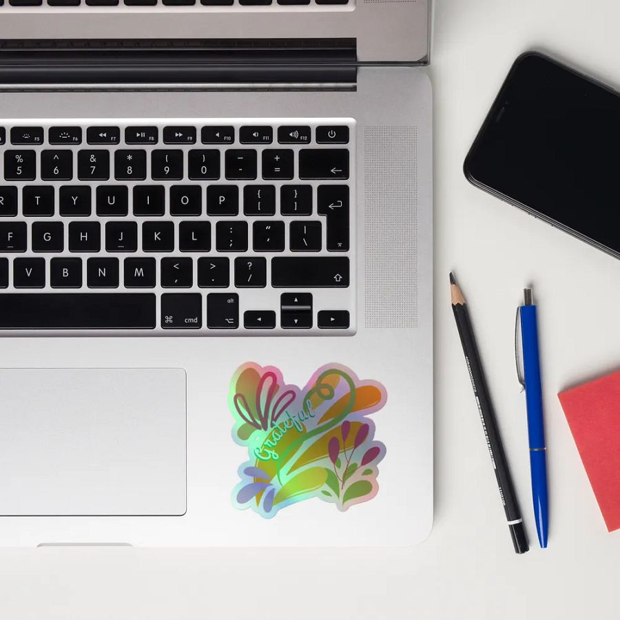 Sticker grateful water droplets design product image (12)