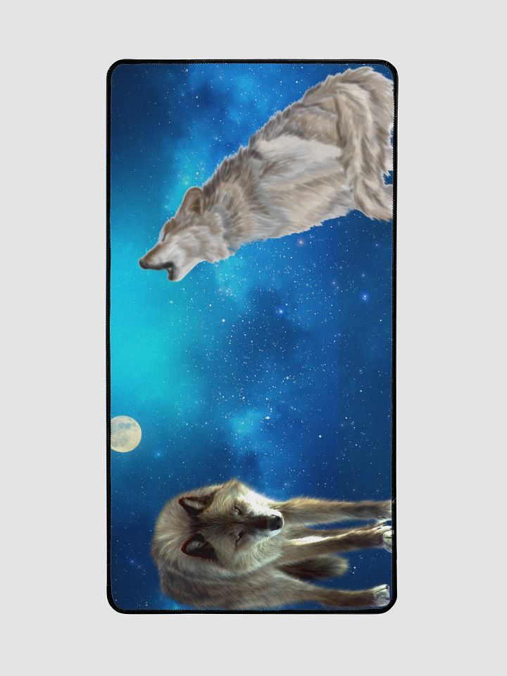 Wolves Night Sky Desk Mat 31.5