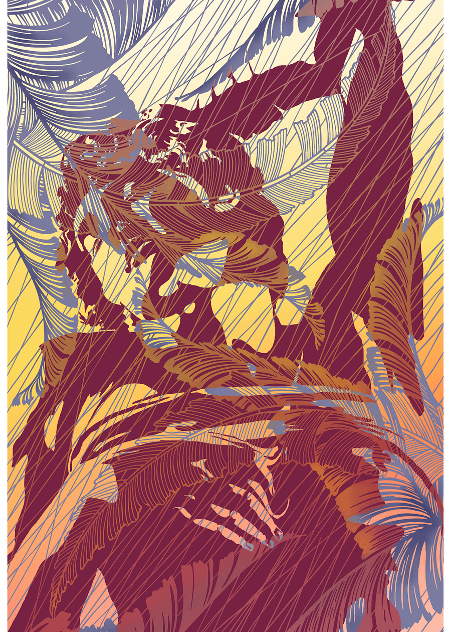 Red Michelangelo on Feathers - Print product image (1)