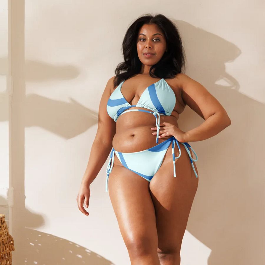 All-Over Print String Bikini - Ocean Blue product image (9)