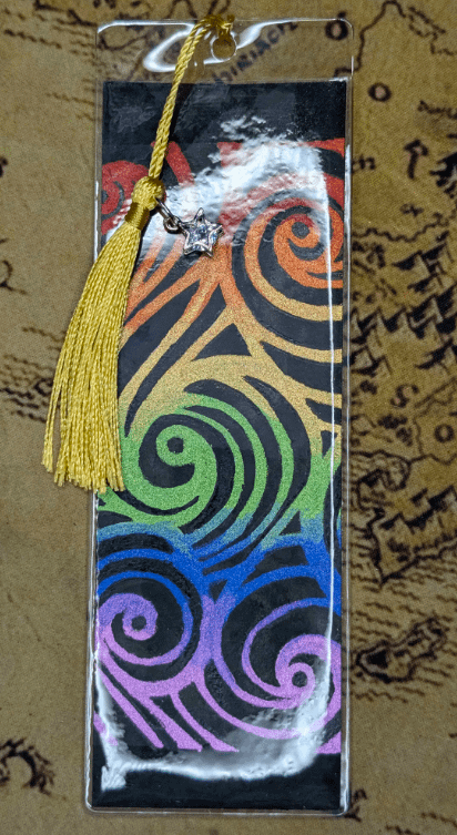 Watercolor Bookmark: Shimmering Swirls product image (2)
