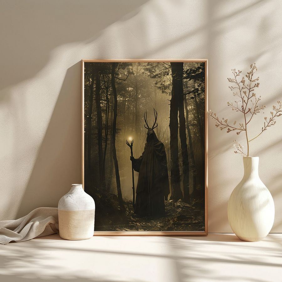 Forest Druid Victorian Photo Witchy Art Print product image (27)