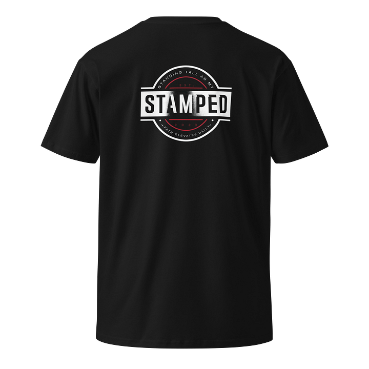 BLACK AND RED T-shirt LOGO''STAMPED' product image (1)