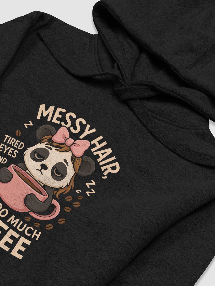 Panda Coffee Lover Premium Hoodie - Pink Bow product image (3)