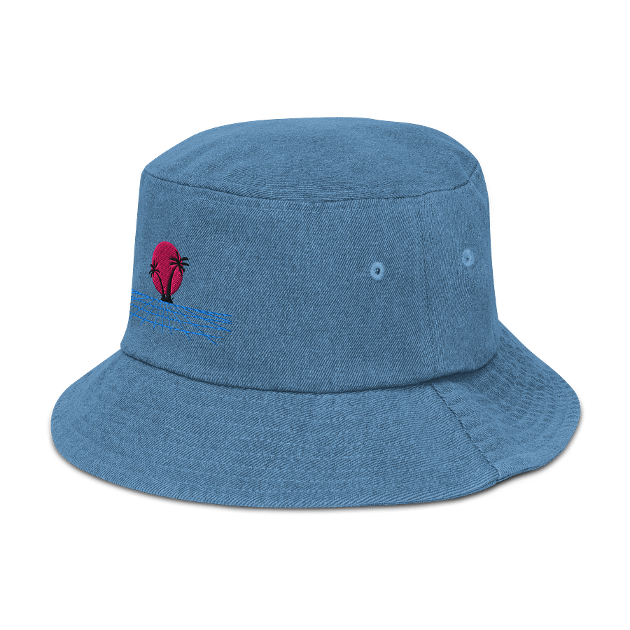 Vaporwave Sunset Denim Bucket Hat product image (4)