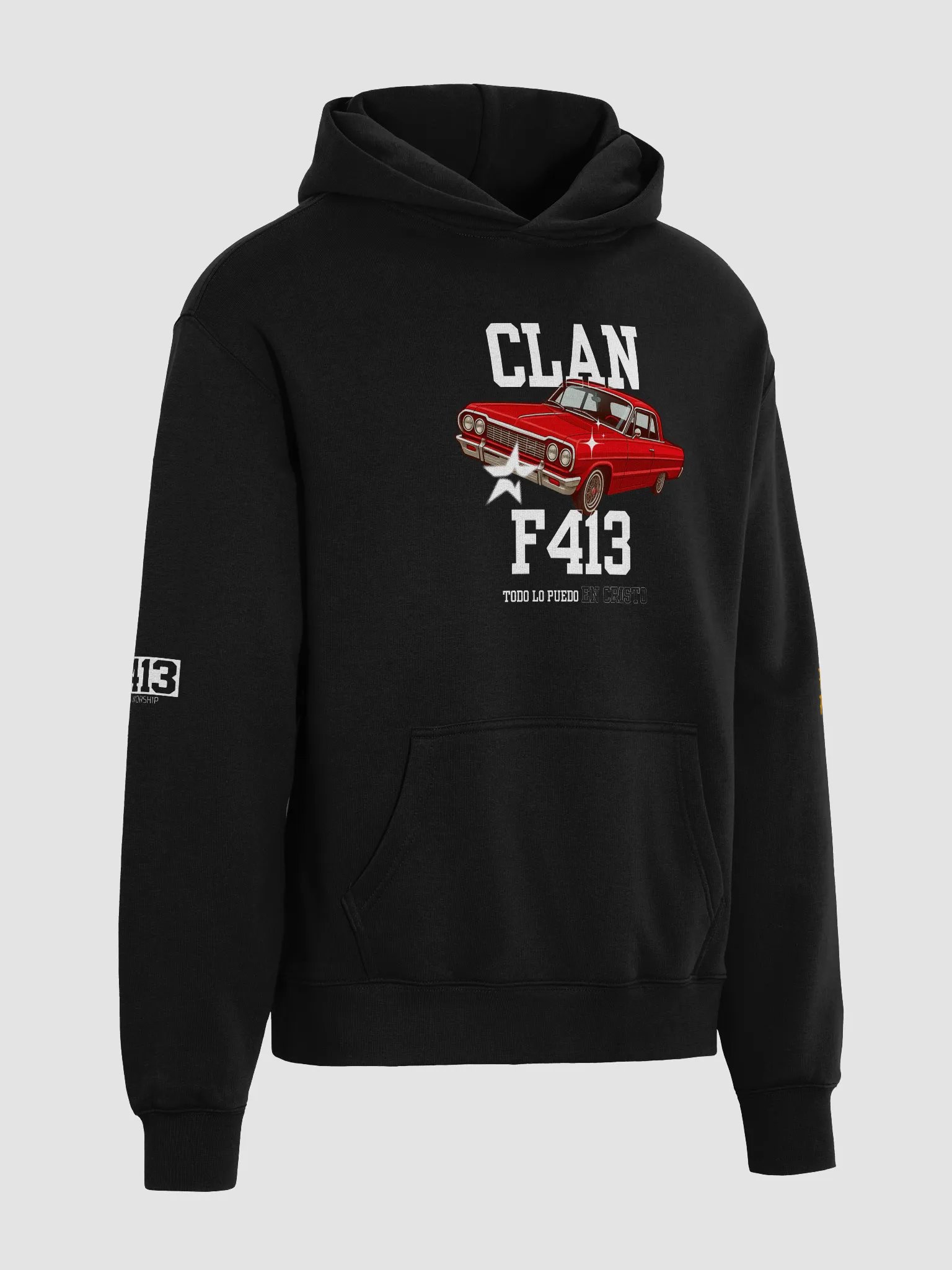 Clan F413 by Elias Worship: Sudadera de Adoración con Diseño Low Rider y Estampado Vibrante product image (4)